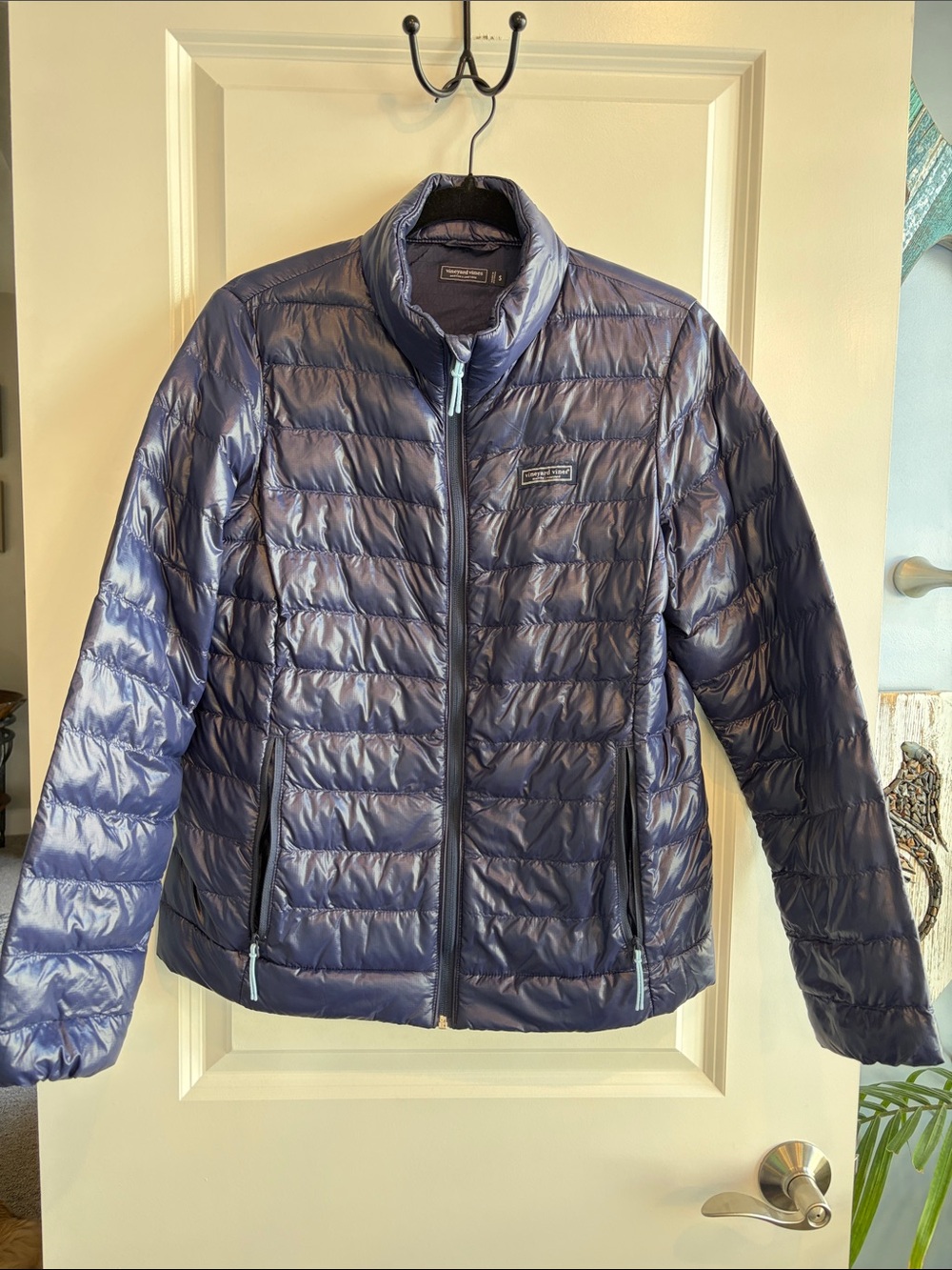 Vineyard Vines Women's Navy Quilted Packable Puffer Jacket